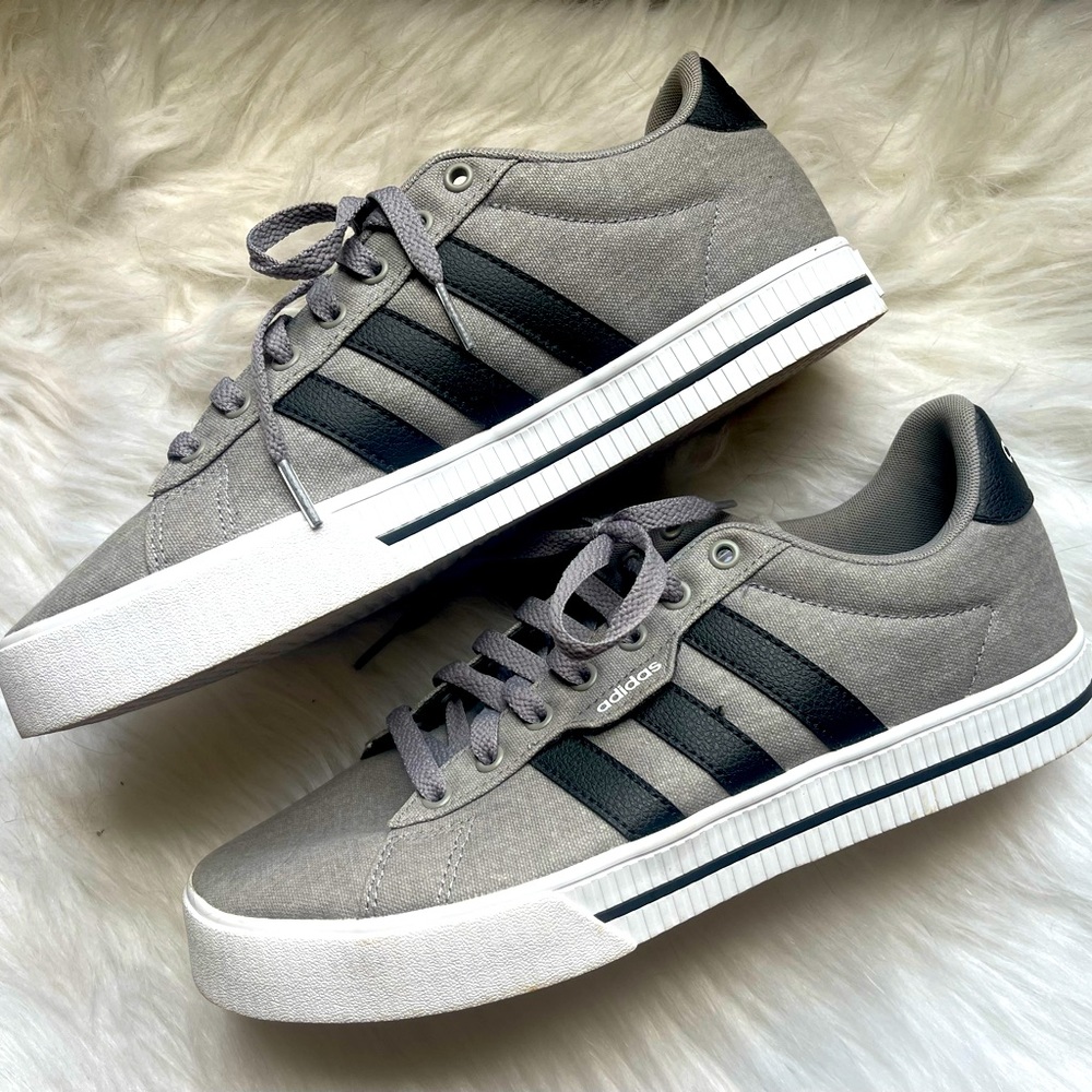 Adidas Classic Mens Ortholite Shoes - Dove Grey Cove Black & Cloud White